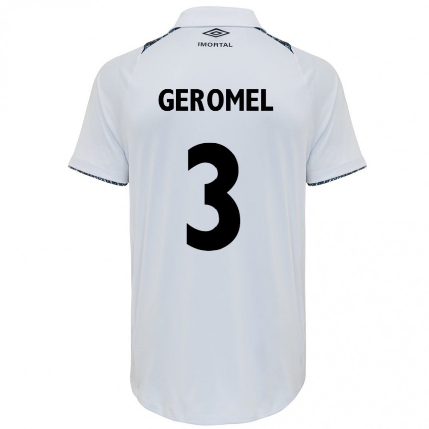 Niño Fútbol Camiseta Pedro Geromel #3 Blanco Azul 2ª Equipación 2024/25 México