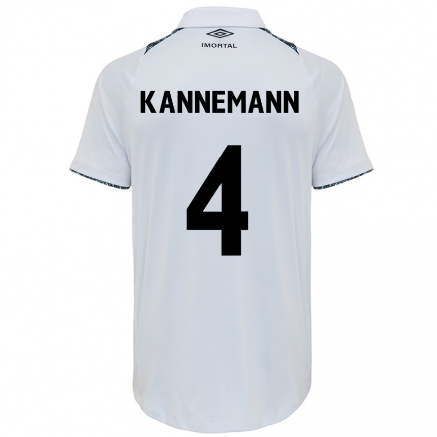 Niño Fútbol Camiseta Walter Kannemann #4 Blanco Azul 2ª Equipación 2024/25 México