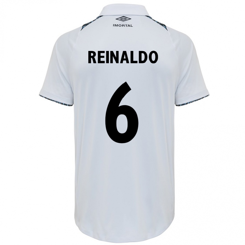 Niño Fútbol Camiseta Reinaldo #6 Blanco Azul 2ª Equipación 2024/25 México