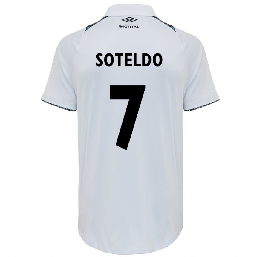 Niño Fútbol Camiseta Yeferson Soteldo #7 Blanco Azul 2ª Equipación 2024/25 México