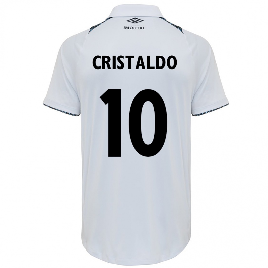 Niño Fútbol Camiseta Franco Cristaldo #10 Blanco Azul 2ª Equipación 2024/25 México