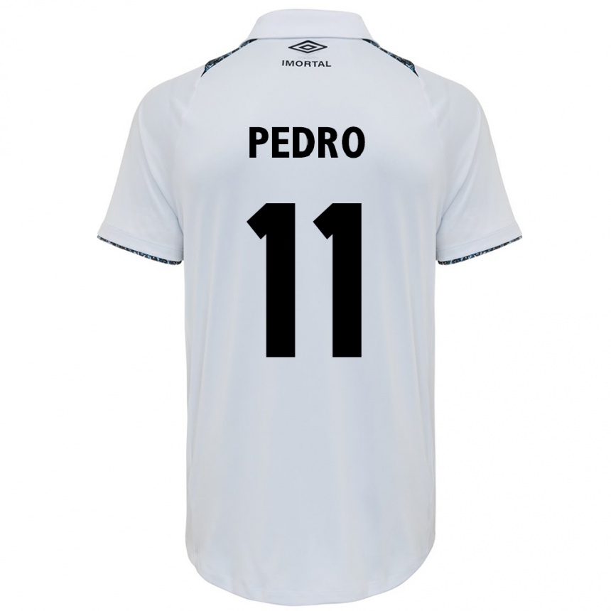 Niño Fútbol Camiseta João Pedro #11 Blanco Azul 2ª Equipación 2024/25 México