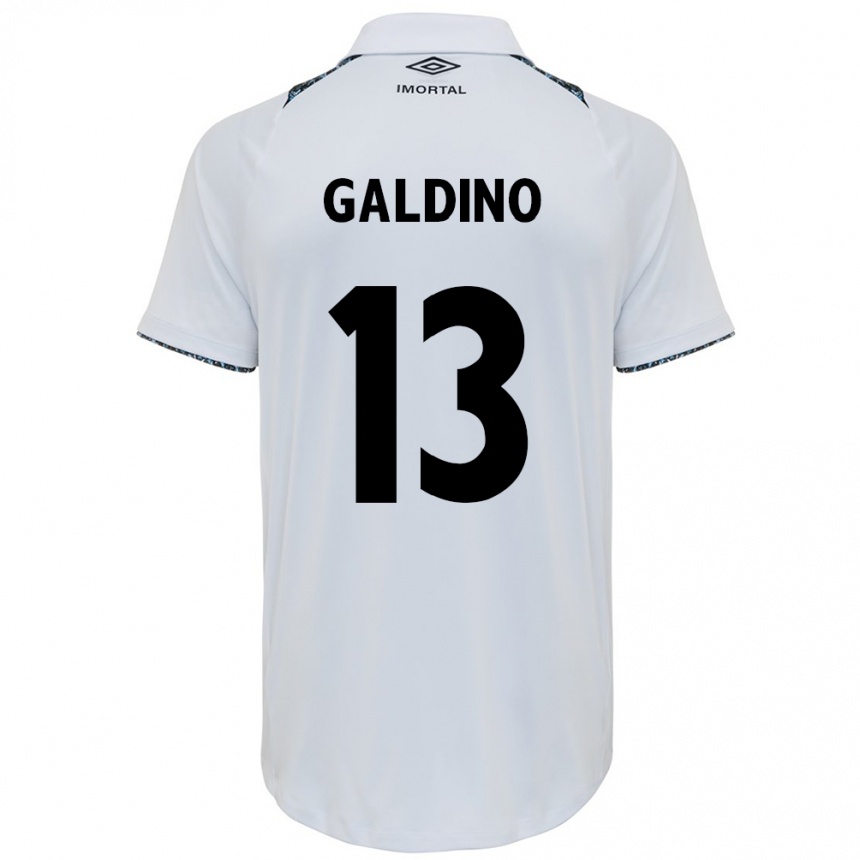 Niño Fútbol Camiseta Everton Galdino #13 Blanco Azul 2ª Equipación 2024/25 México