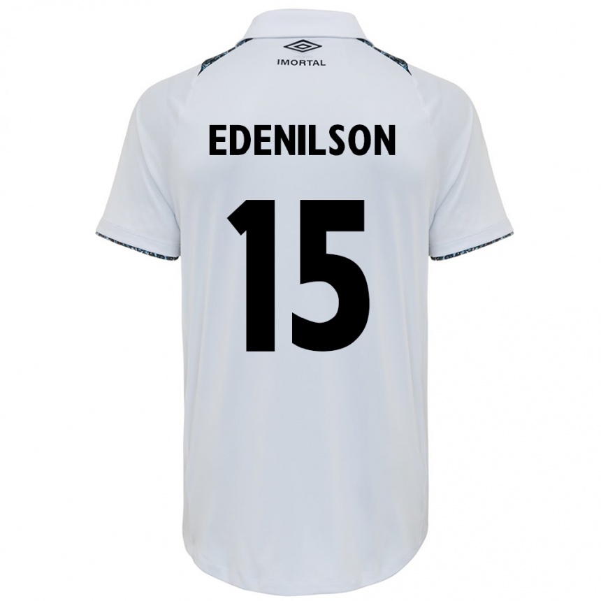 Niño Fútbol Camiseta Edenilson #15 Blanco Azul 2ª Equipación 2024/25 México