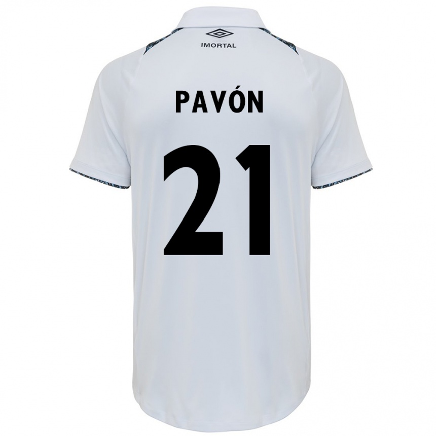 Niño Fútbol Camiseta Cristian Pavón #21 Blanco Azul 2ª Equipación 2024/25 México