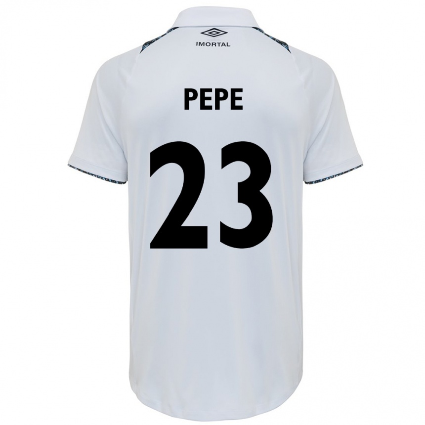 Niño Fútbol Camiseta Pepê #23 Blanco Azul 2ª Equipación 2024/25 México