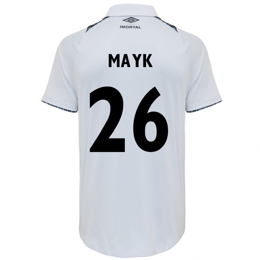 Niño Fútbol Camiseta Mayk #26 Blanco Azul 2ª Equipación 2024/25 México