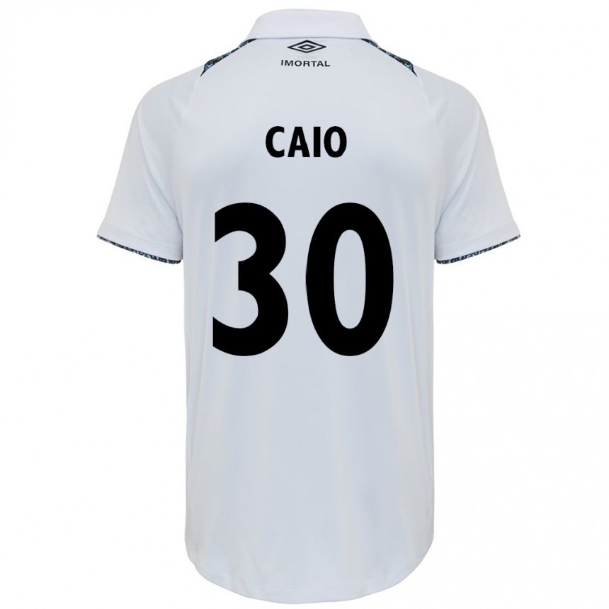 Niño Fútbol Camiseta Rodrigo Caio #30 Blanco Azul 2ª Equipación 2024/25 México