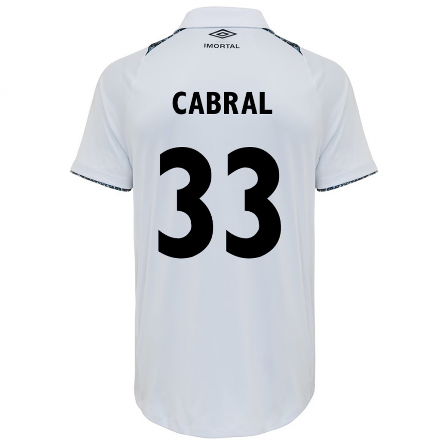 Niño Fútbol Camiseta Rafael Cabral #33 Blanco Azul 2ª Equipación 2024/25 México