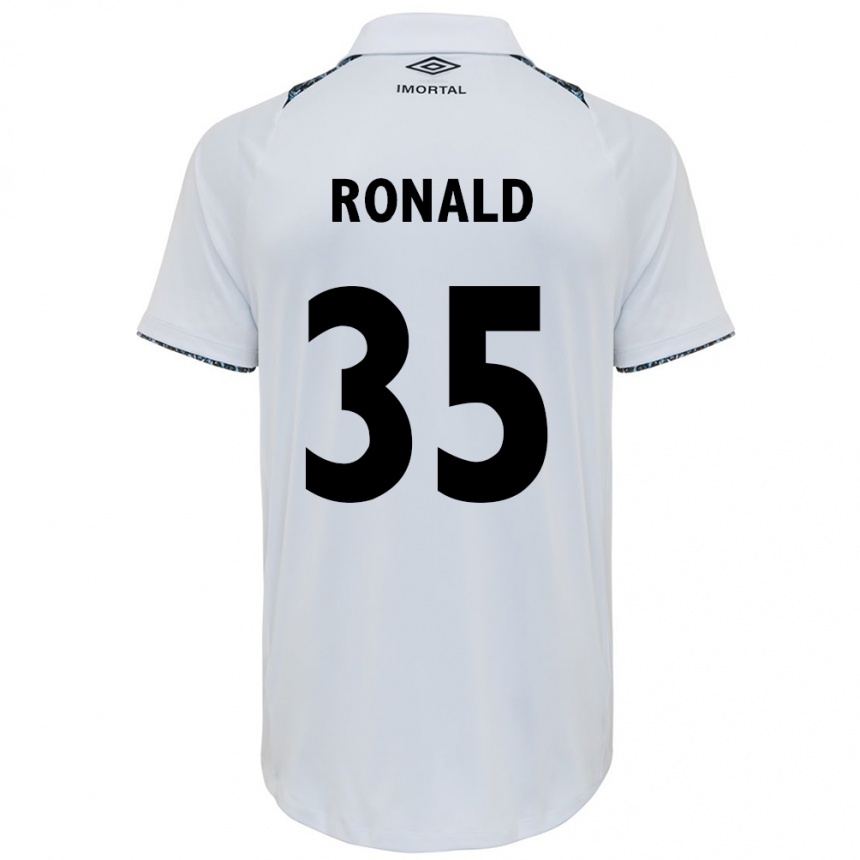 Niño Fútbol Camiseta Ronald #35 Blanco Azul 2ª Equipación 2024/25 México