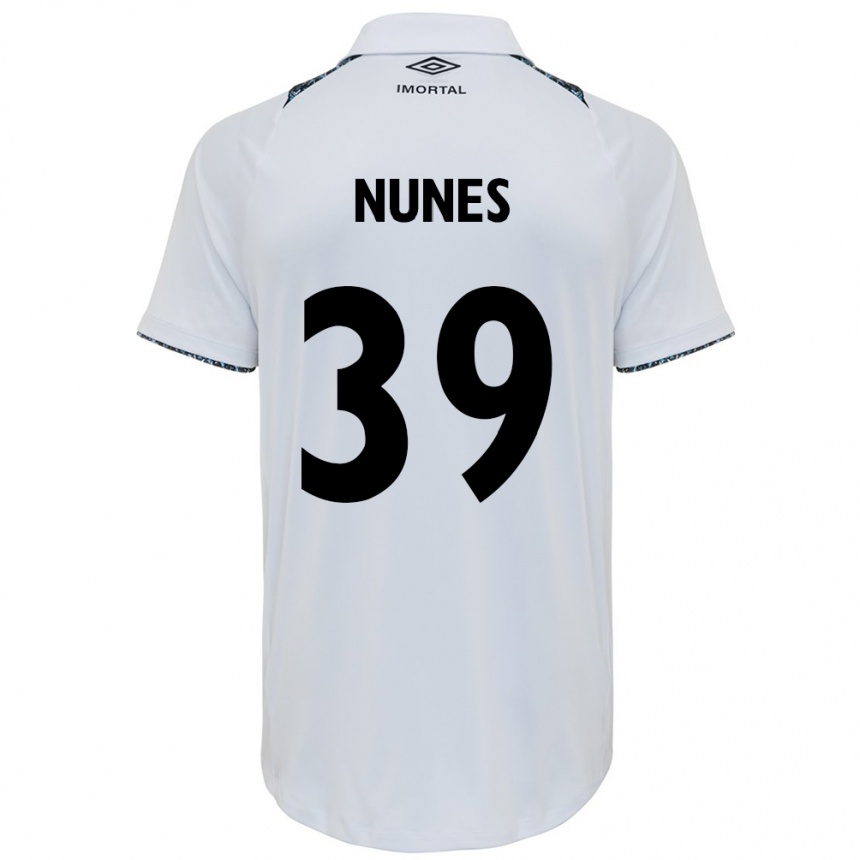 Niño Fútbol Camiseta Gustavo Gomes #39 Blanco Azul 2ª Equipación 2024/25 México