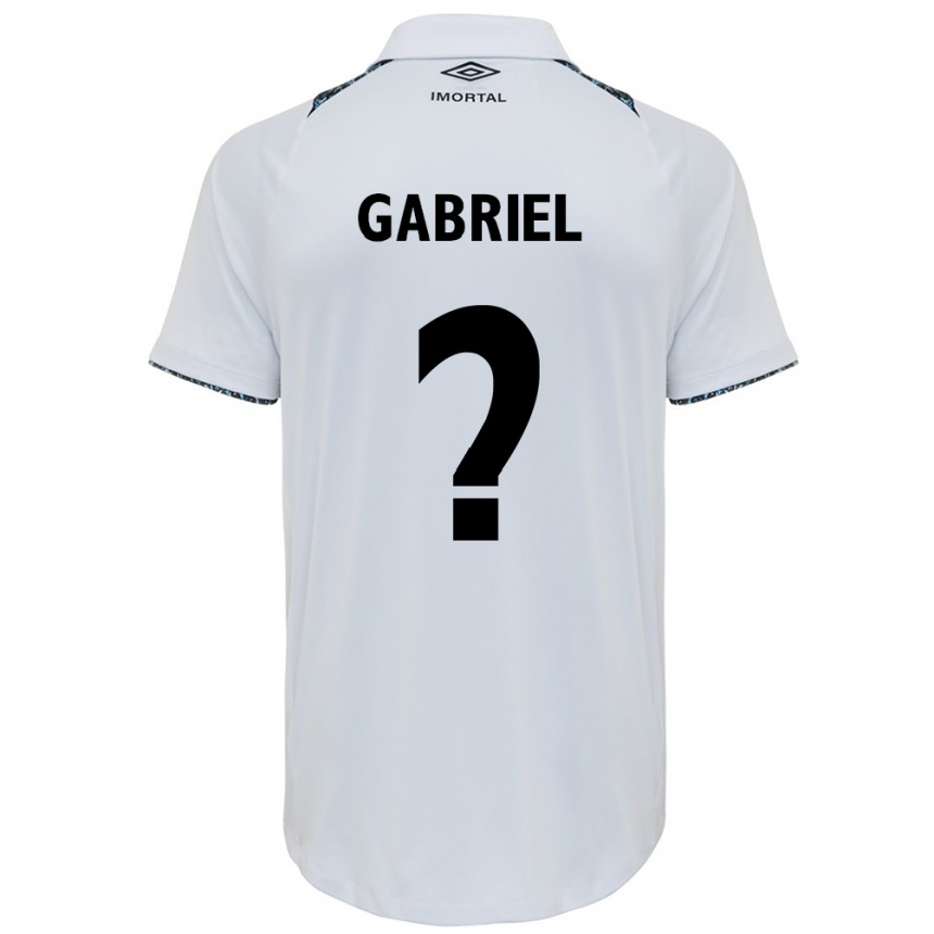 Niño Fútbol Camiseta Pedro Gabriel #0 Blanco Azul 2ª Equipación 2024/25 México