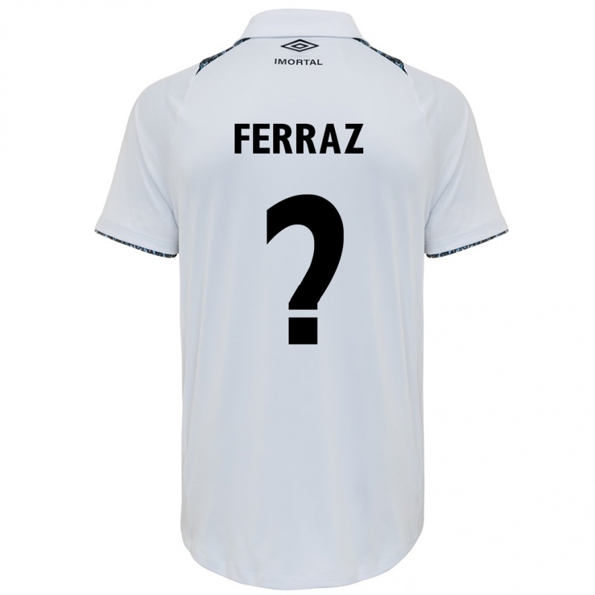 Niño Fútbol Camiseta Vini Ferraz #0 Blanco Azul 2ª Equipación 2024/25 México