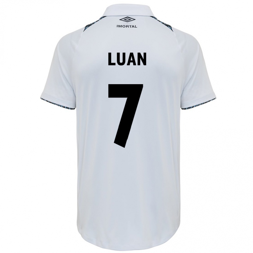 Niño Fútbol Camiseta Luan #7 Blanco Azul 2ª Equipación 2024/25 México