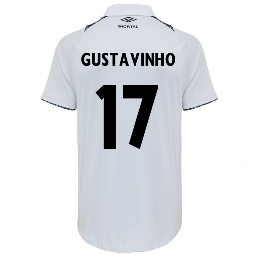 Niño Fútbol Camiseta Gustavinho #17 Blanco Azul 2ª Equipación 2024/25 México