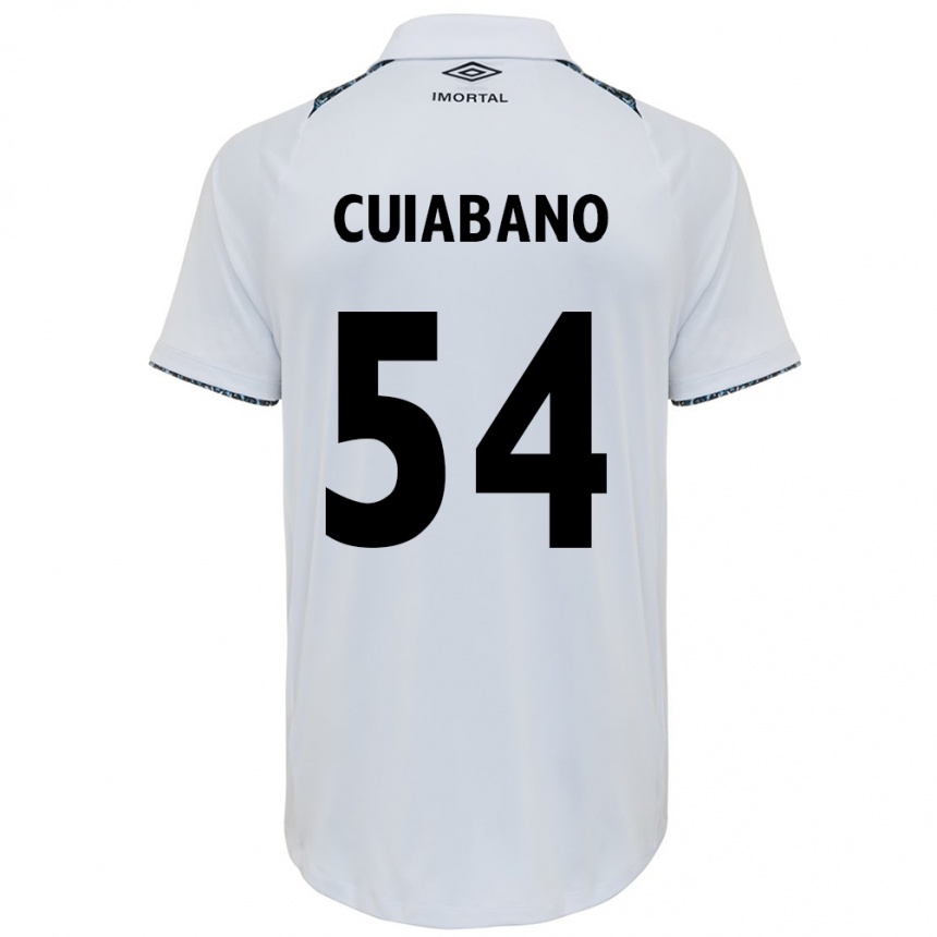 Niño Fútbol Camiseta Cuiabano #54 Blanco Azul 2ª Equipación 2024/25 México