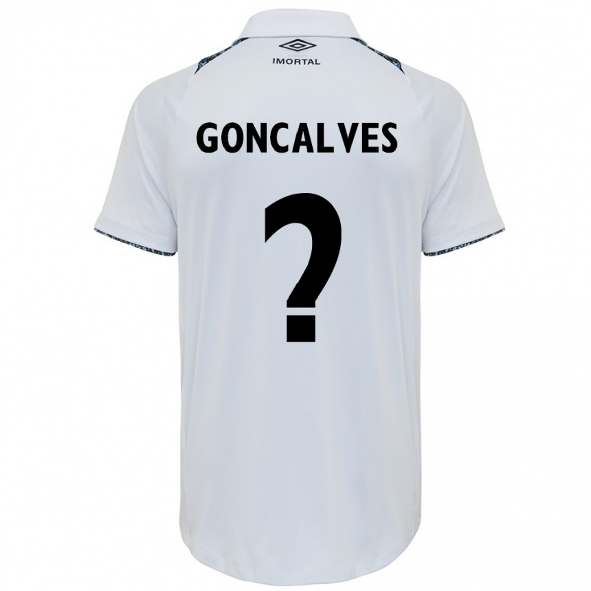 Niño Fútbol Camiseta Matheus Gonçalves #0 Blanco Azul 2ª Equipación 2024/25 México