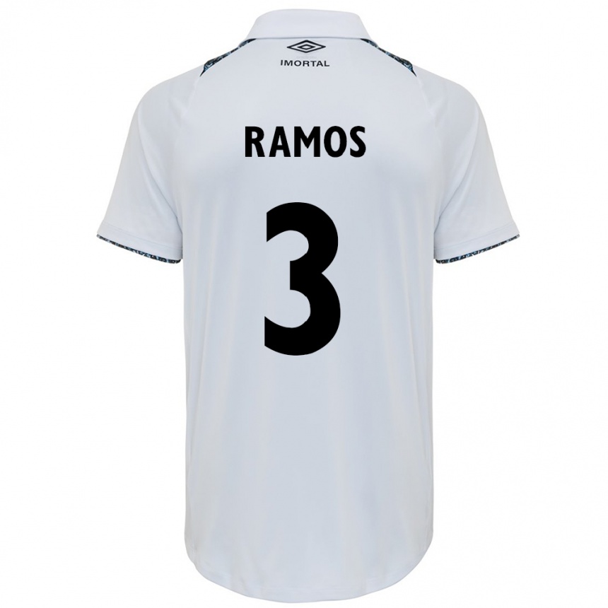 Niño Fútbol Camiseta João Ramos #3 Blanco Azul 2ª Equipación 2024/25 México