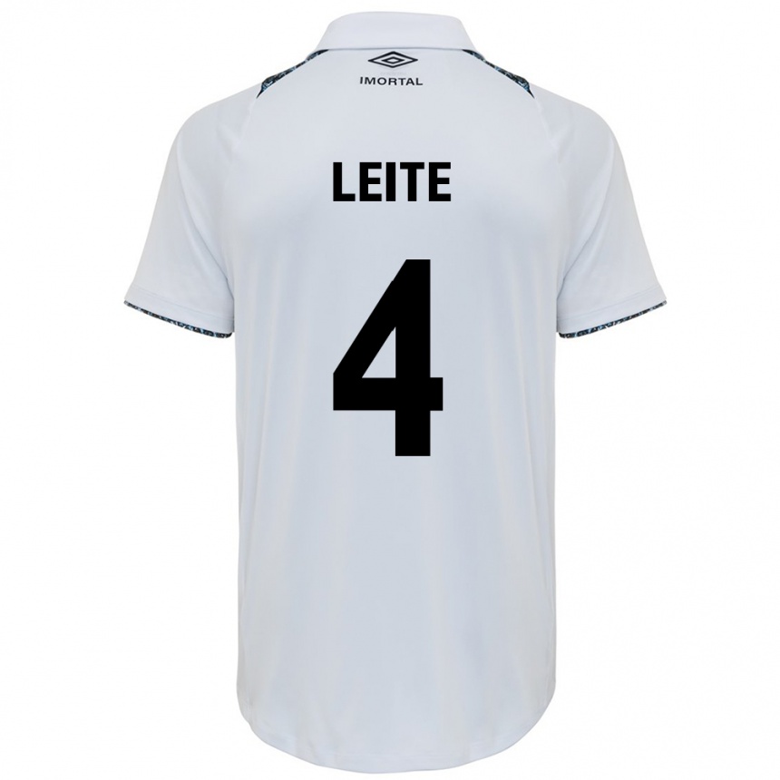 Niño Fútbol Camiseta Paulo Henrique Leite #4 Blanco Azul 2ª Equipación 2024/25 México