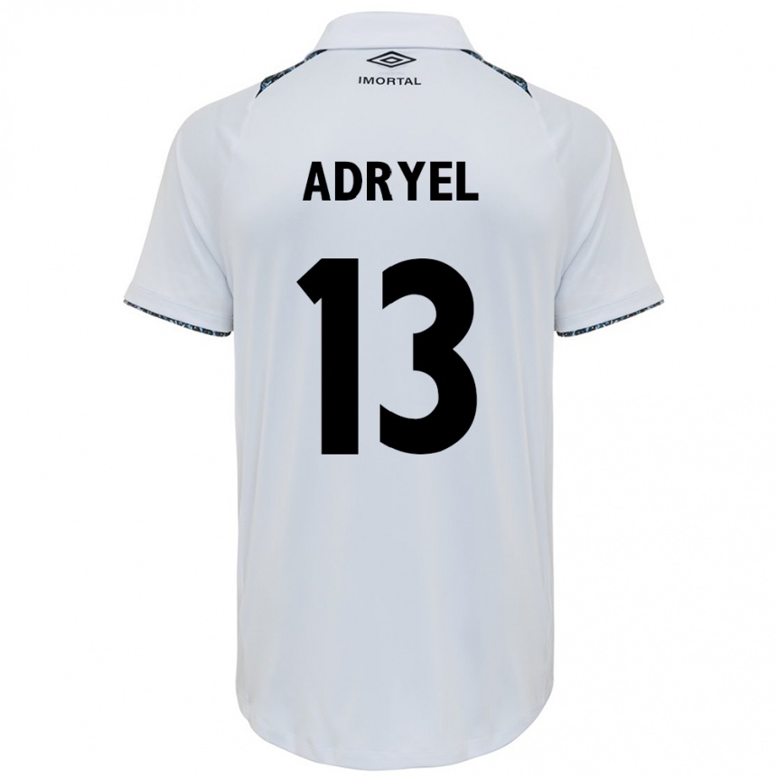 Niño Fútbol Camiseta Adryel #13 Blanco Azul 2ª Equipación 2024/25 México