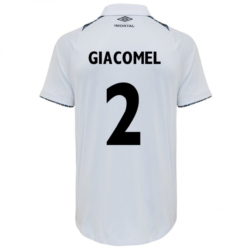 Niño Fútbol Camiseta Laís Giacomel #2 Blanco Azul 2ª Equipación 2024/25 México