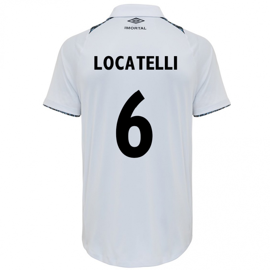 Niño Fútbol Camiseta Natane Locatelli #6 Blanco Azul 2ª Equipación 2024/25 México