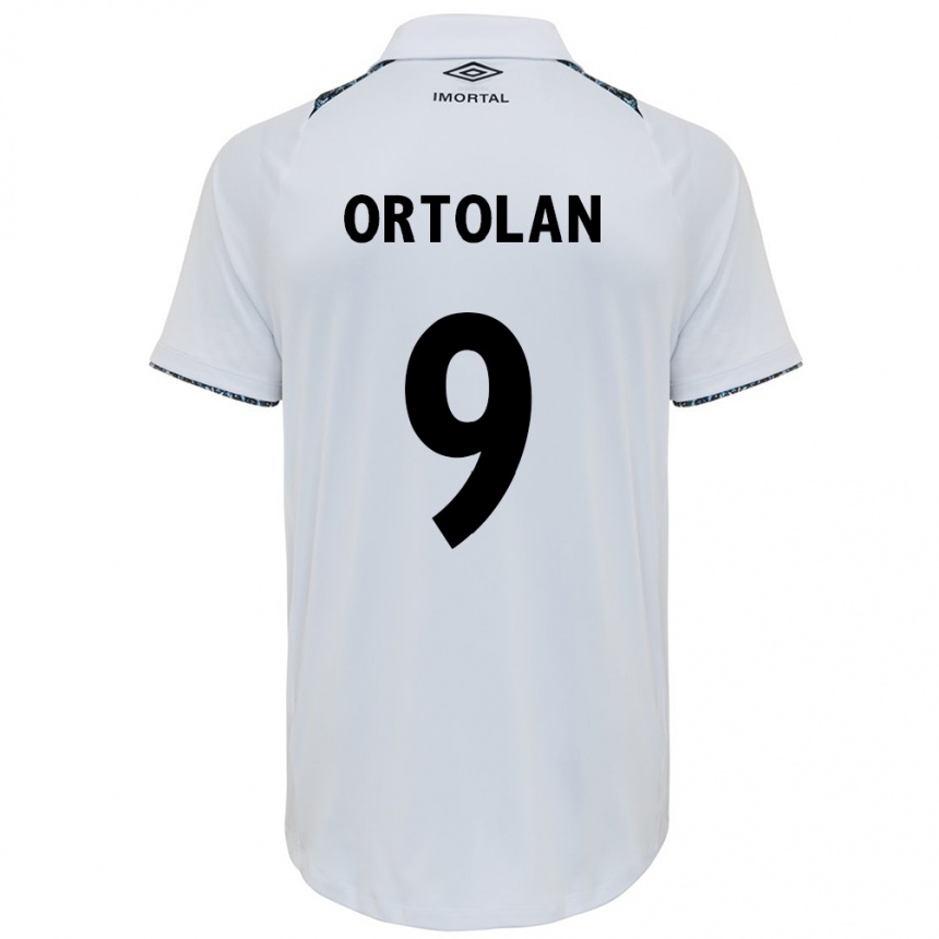 Niño Fútbol Camiseta Dani Ortolan #9 Blanco Azul 2ª Equipación 2024/25 México