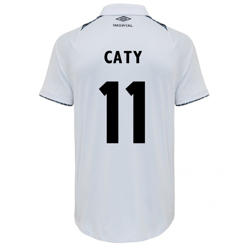 Niño Fútbol Camiseta Caty #11 Blanco Azul 2ª Equipación 2024/25 México