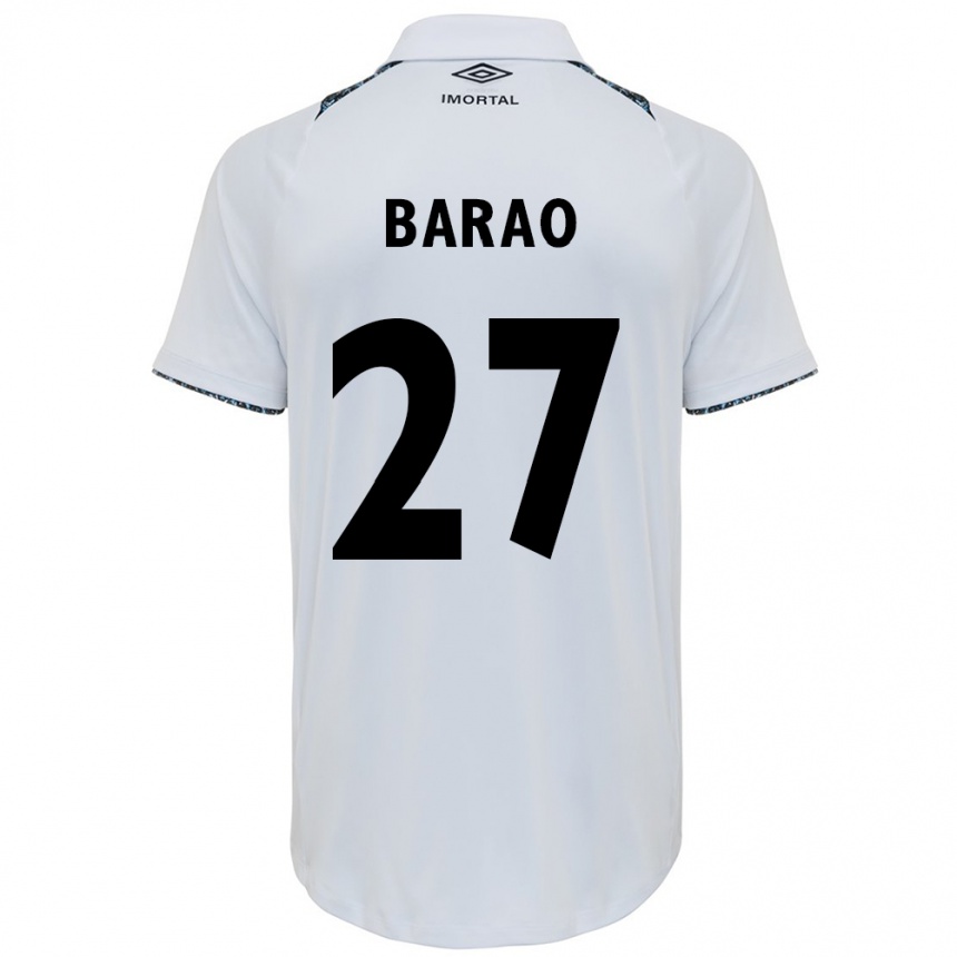 Niño Fútbol Camiseta Dani Barão #27 Blanco Azul 2ª Equipación 2024/25 México