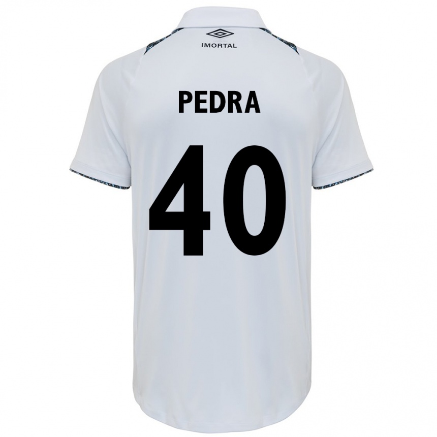 Niño Fútbol Camiseta Duda Pedra #40 Blanco Azul 2ª Equipación 2024/25 México