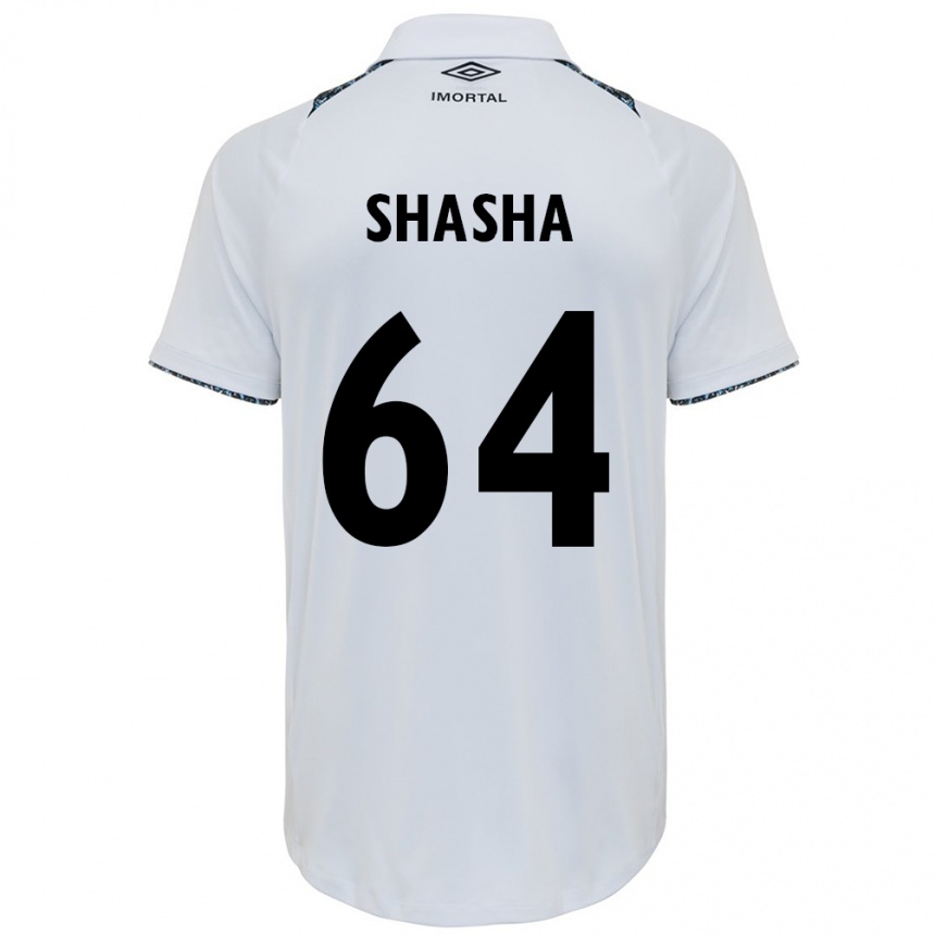 Niño Fútbol Camiseta Shashá #64 Blanco Azul 2ª Equipación 2024/25 México