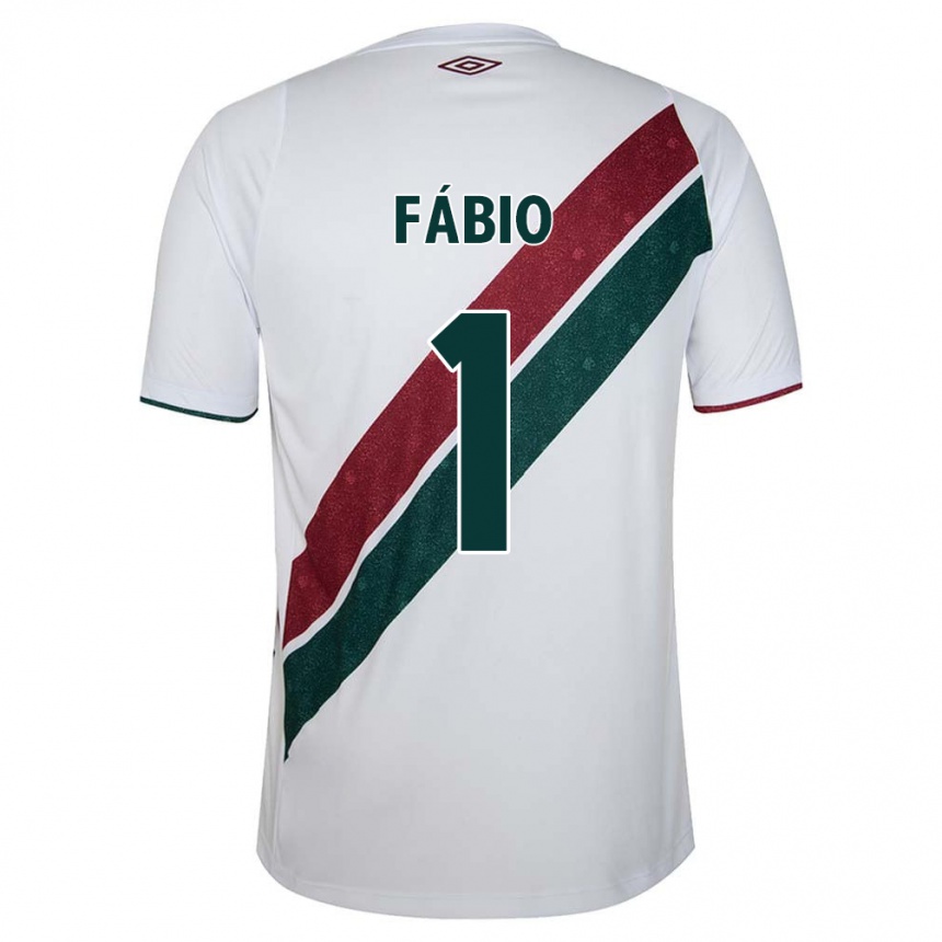 Niño Fútbol Camiseta Fábio #1 Blanco Verde Granate 2ª Equipación 2024/25 México