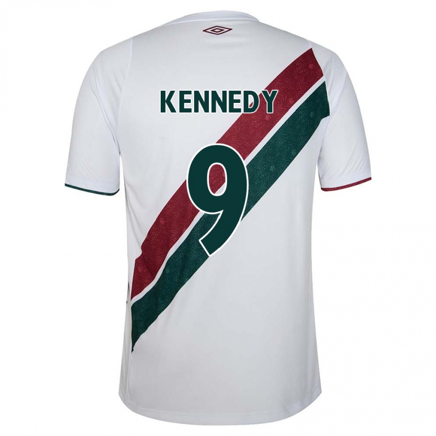 Niño Fútbol Camiseta John Kennedy #9 Blanco Verde Granate 2ª Equipación 2024/25 México