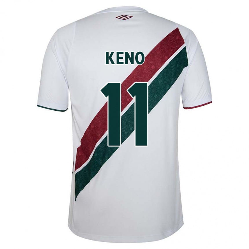 Niño Fútbol Camiseta Keno #11 Blanco Verde Granate 2ª Equipación 2024/25 México