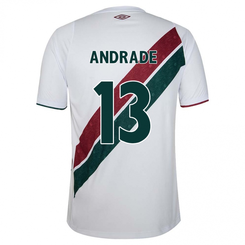 Niño Fútbol Camiseta Felipe Andrade #13 Blanco Verde Granate 2ª Equipación 2024/25 México