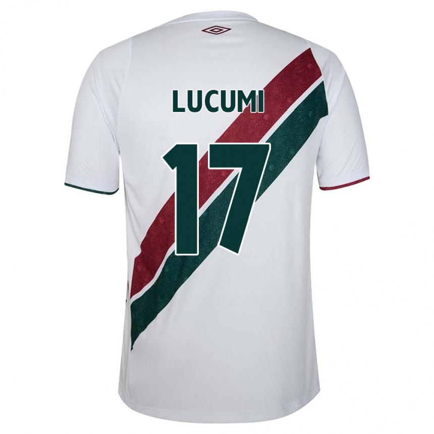 Niño Fútbol Camiseta Jan Lucumi #17 Blanco Verde Granate 2ª Equipación 2024/25 México