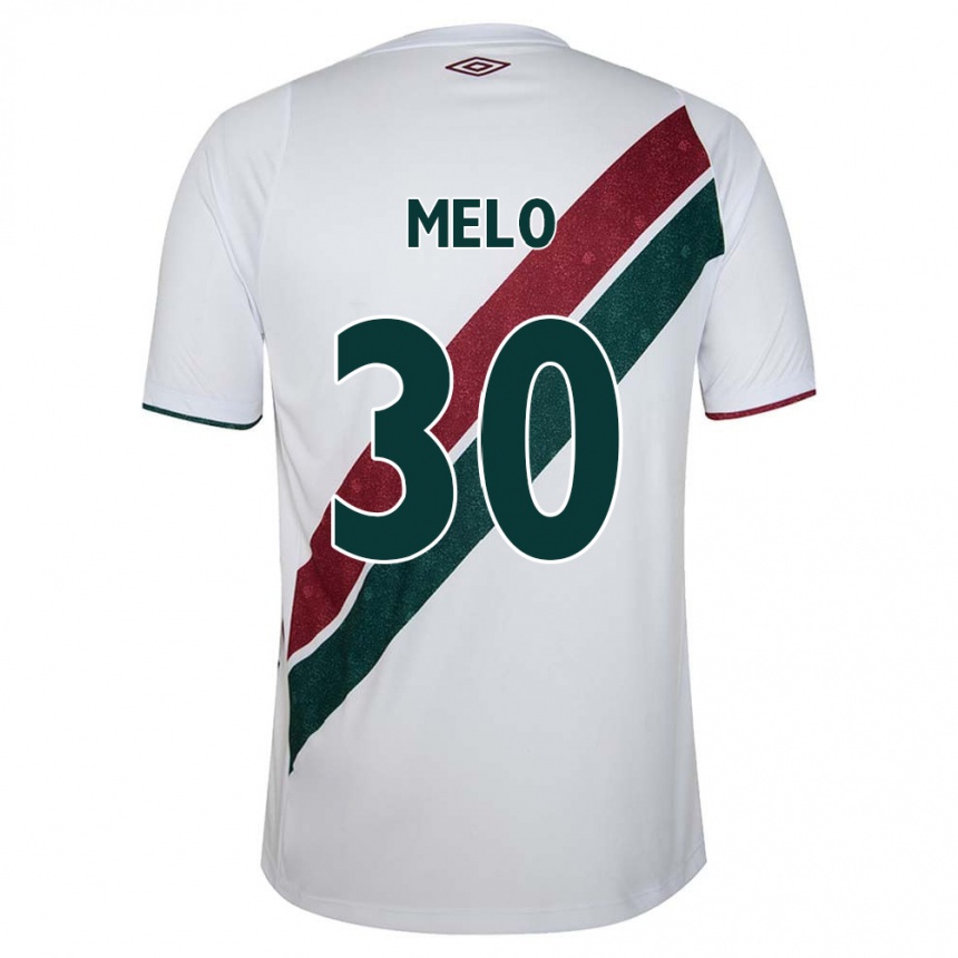 Niño Fútbol Camiseta Felipe Melo #30 Blanco Verde Granate 2ª Equipación 2024/25 México