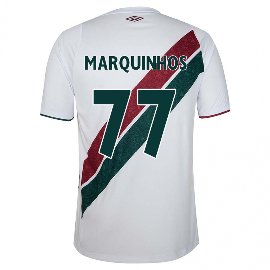 Niño Fútbol Camiseta Marquinhos #77 Blanco Verde Granate 2ª Equipación 2024/25 México