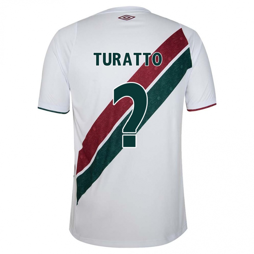 Niño Fútbol Camiseta Luiz Turatto #0 Blanco Verde Granate 2ª Equipación 2024/25 México