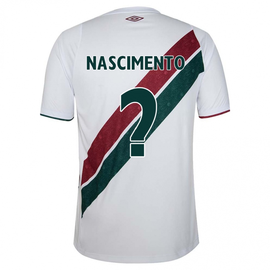 Niño Fútbol Camiseta Hiago Nascimento #0 Blanco Verde Granate 2ª Equipación 2024/25 México