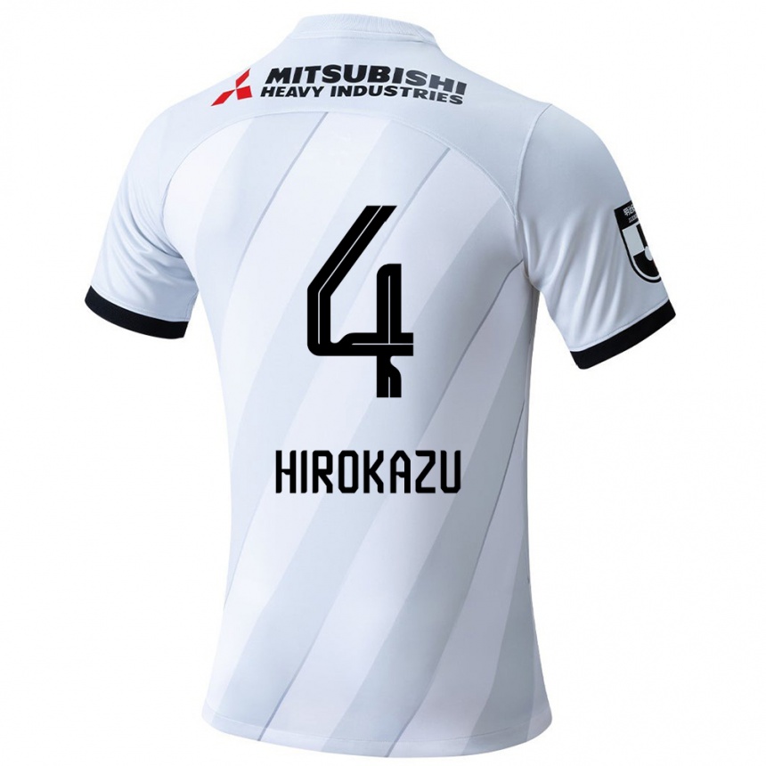 Niño Fútbol Camiseta Hirokazu Ishihara #4 Gris Blanco 2ª Equipación 2024/25 México