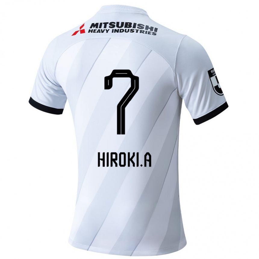 Niño Fútbol Camiseta Hiroki Abe #7 Gris Blanco 2ª Equipación 2024/25 México