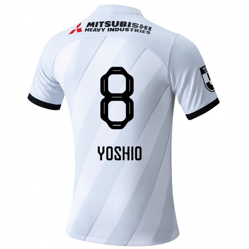 Niño Fútbol Camiseta Yoshio Koizumi #8 Gris Blanco 2ª Equipación 2024/25 México