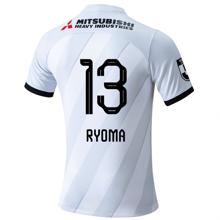 Niño Fútbol Camiseta Ryoma Watanabe #13 Gris Blanco 2ª Equipación 2024/25 México