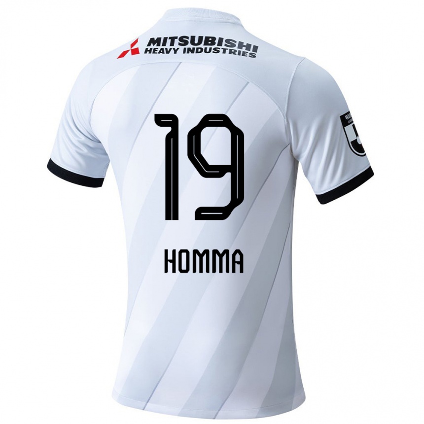 Niño Fútbol Camiseta Shion Homma #19 Gris Blanco 2ª Equipación 2024/25 México