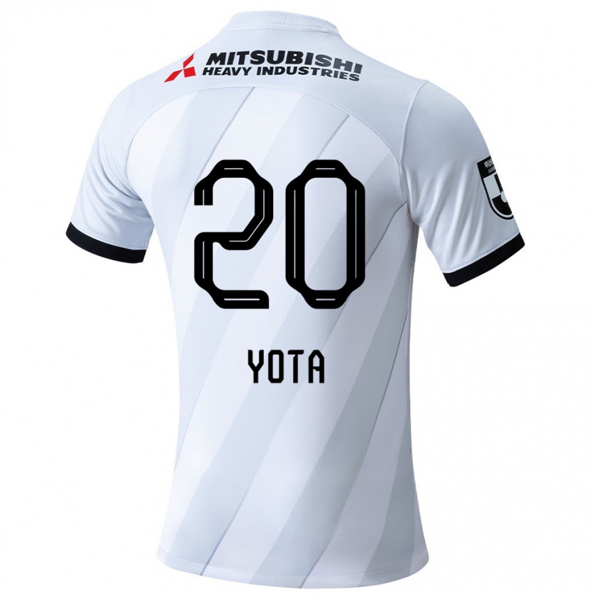 Niño Fútbol Camiseta Yota Sato #20 Gris Blanco 2ª Equipación 2024/25 México