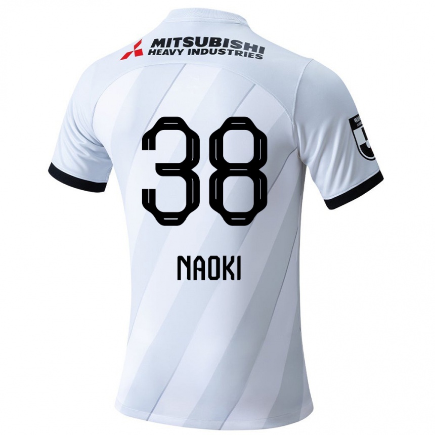 Niño Fútbol Camiseta Naoki Maeda #38 Gris Blanco 2ª Equipación 2024/25 México