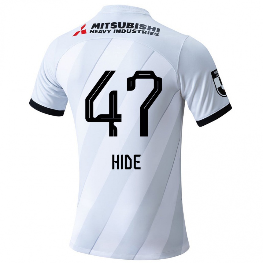 Niño Fútbol Camiseta Hidetoshi Takeda #47 Gris Blanco 2ª Equipación 2024/25 México