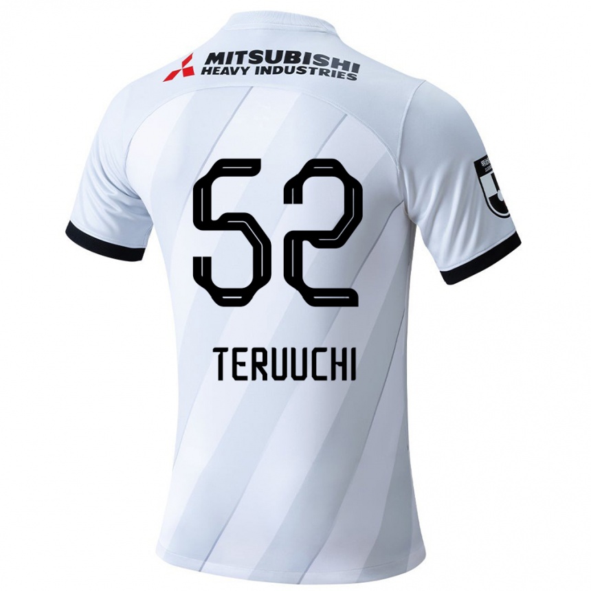 Niño Fútbol Camiseta Toshikazu Teruuchi #52 Gris Blanco 2ª Equipación 2024/25 México