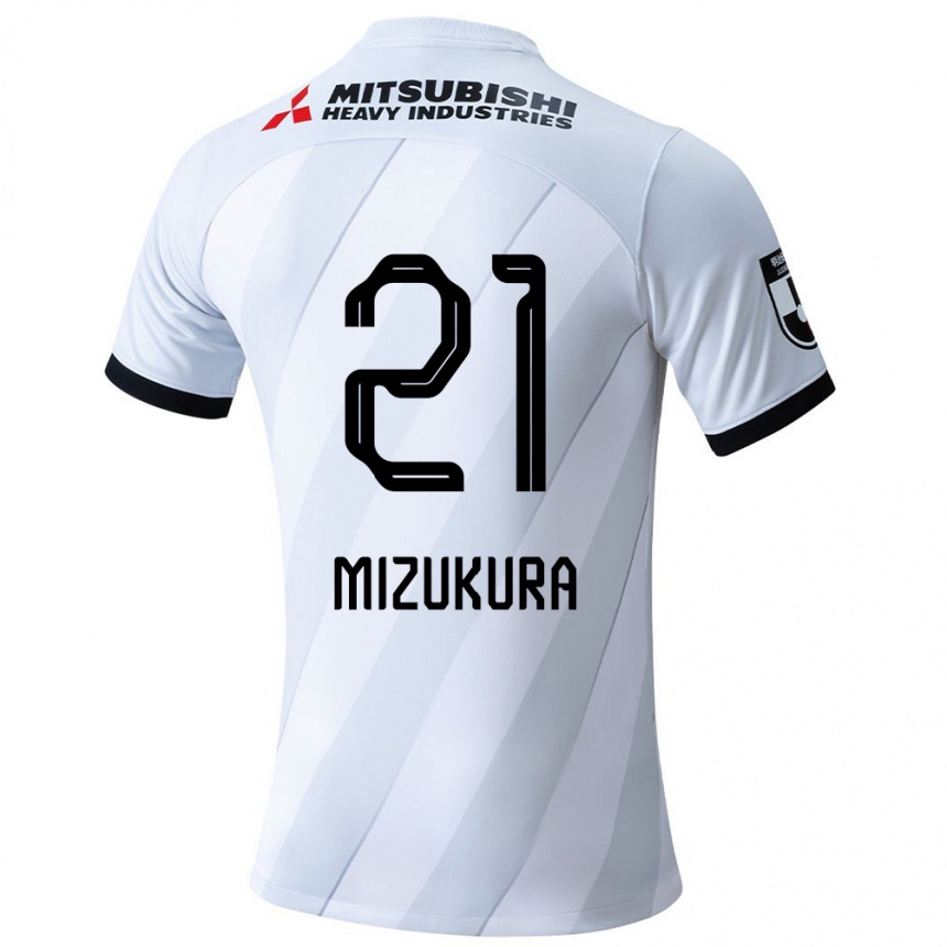 Niño Fútbol Camiseta Kei Mizukura #21 Gris Blanco 2ª Equipación 2024/25 México